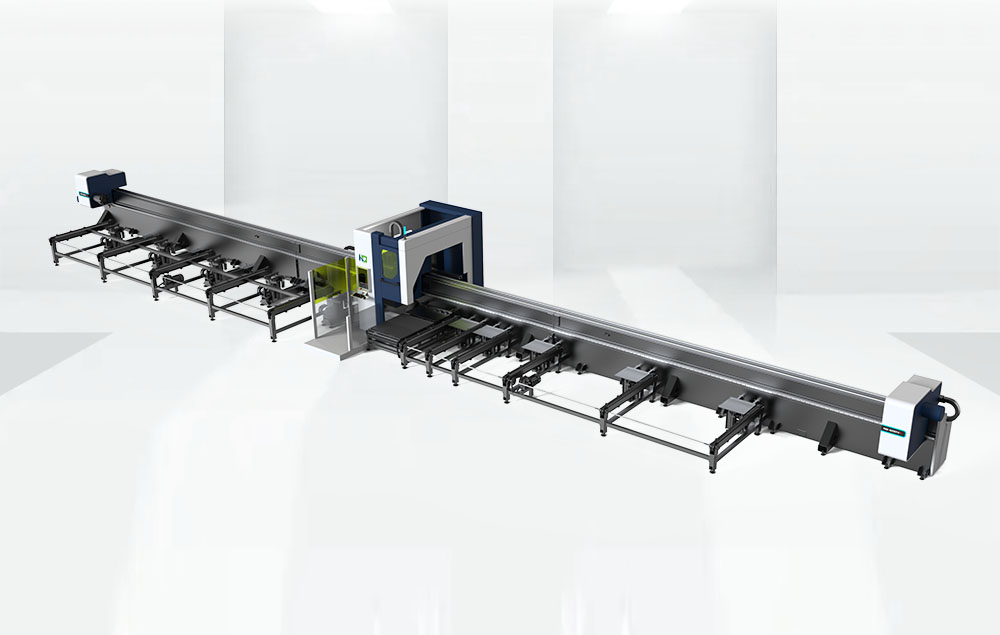 Three chuck laser cutting machine